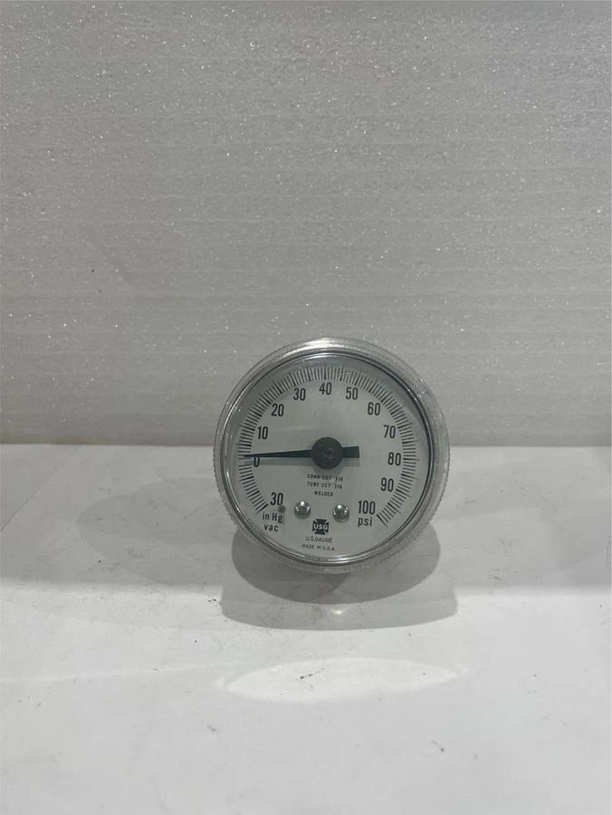 Used USG, Pressure Gauge, -30-100 PSI, Used