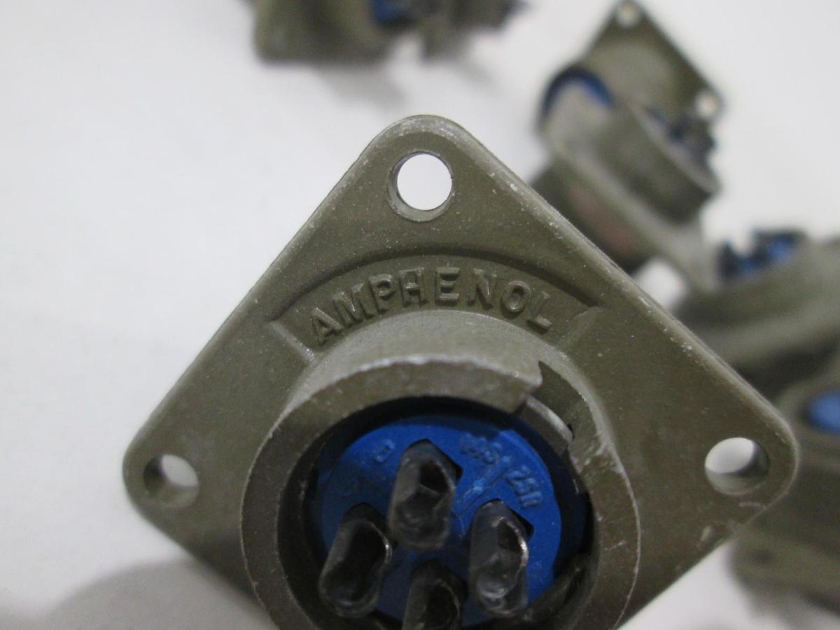 Used Amphenol, MS3102A, 4 Pin Connector, Used, Lot of 7