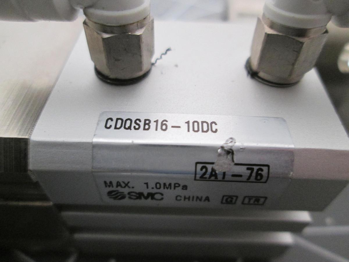 Used SMC CDQSB16-10DC Compact Pneumatic Cylinder Lot of 2