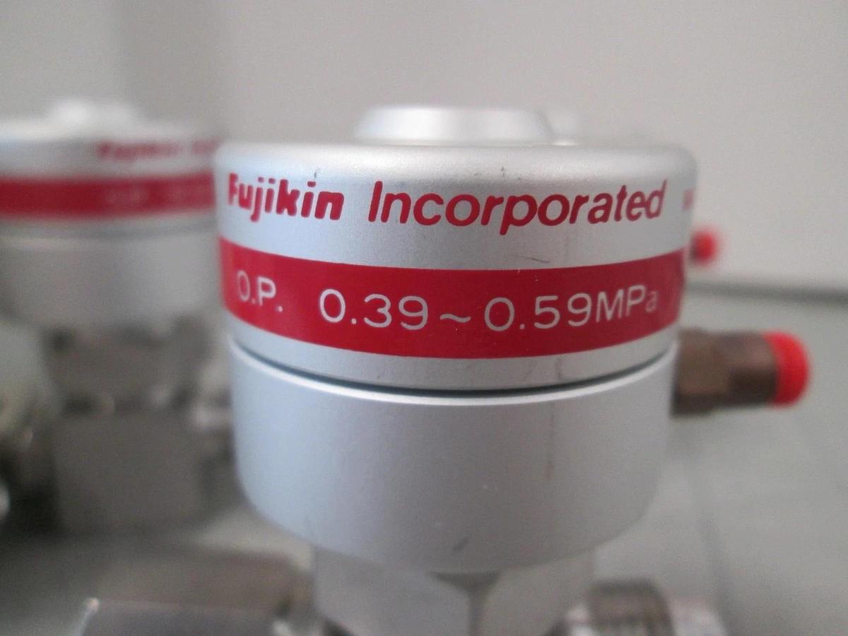 Used Fujikin, Diaphragm Valve, O.P 0.39-0.59MP, Used, Lot of 5