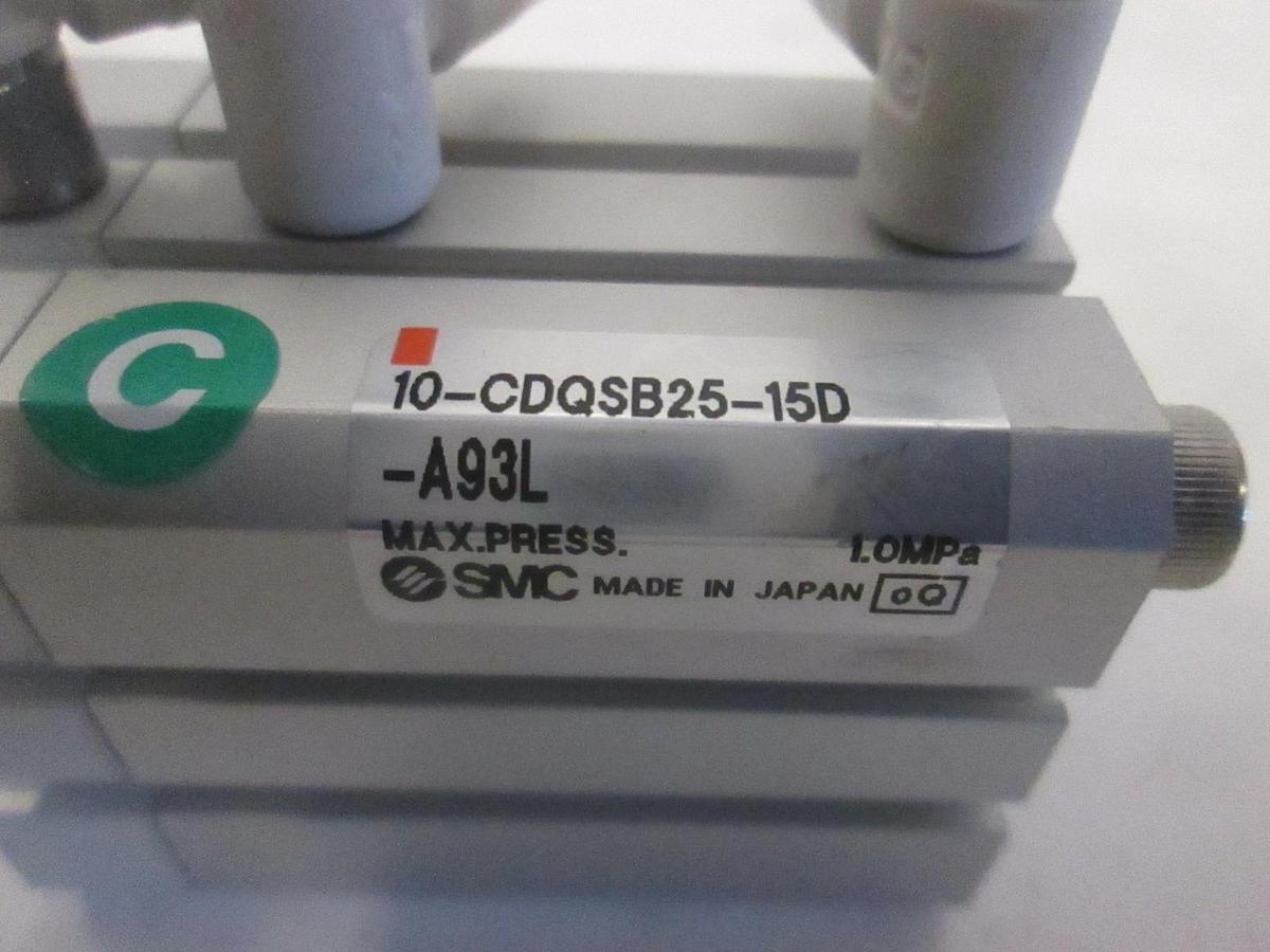 Used SMC, Pneumatic Cylinder, 10-CDQSB25-15D-A93L, Used