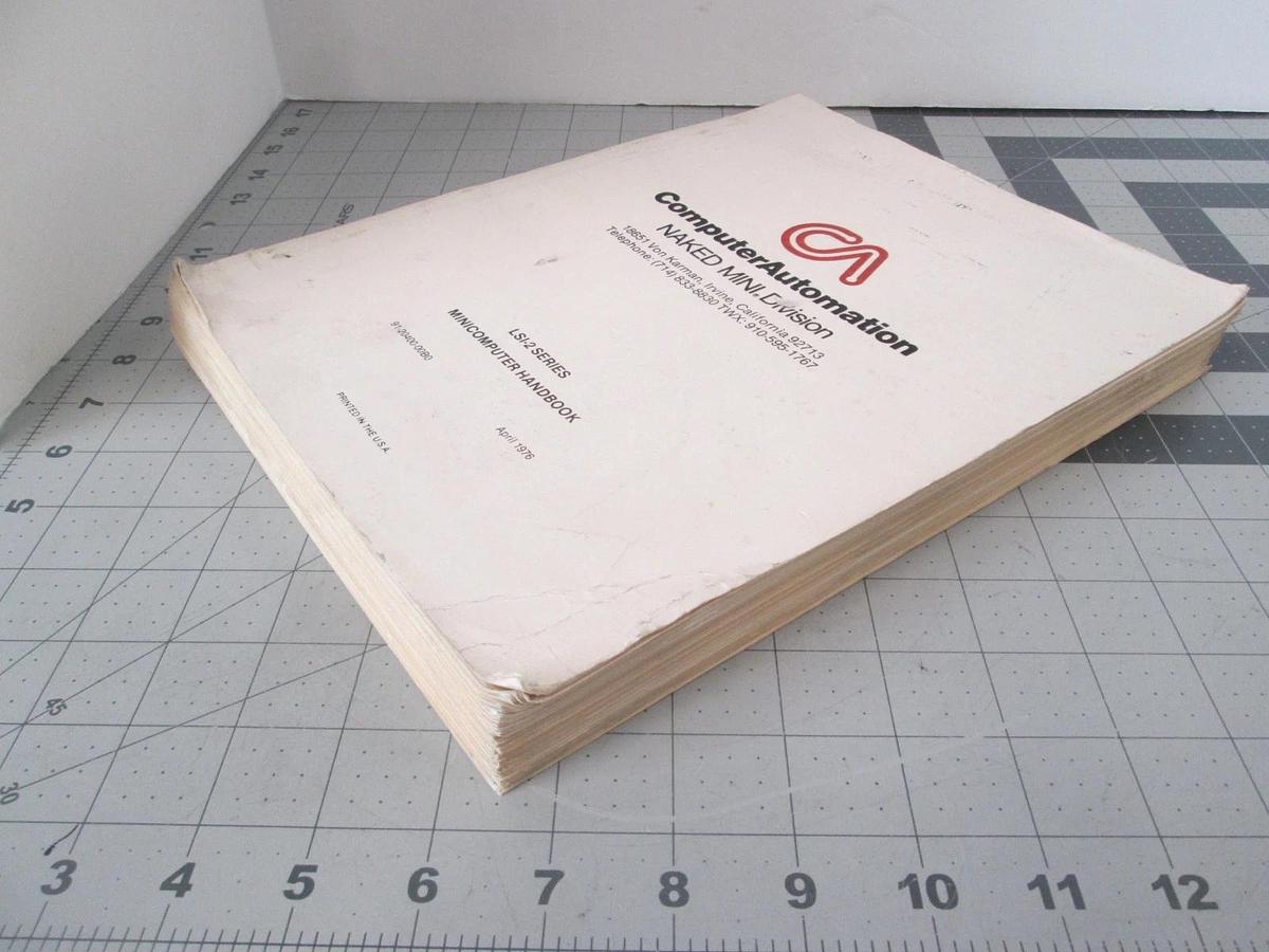 Used Computer Automation, LSI-2 Series, Minicomputer Handbook, 91-20400-00B0, Used