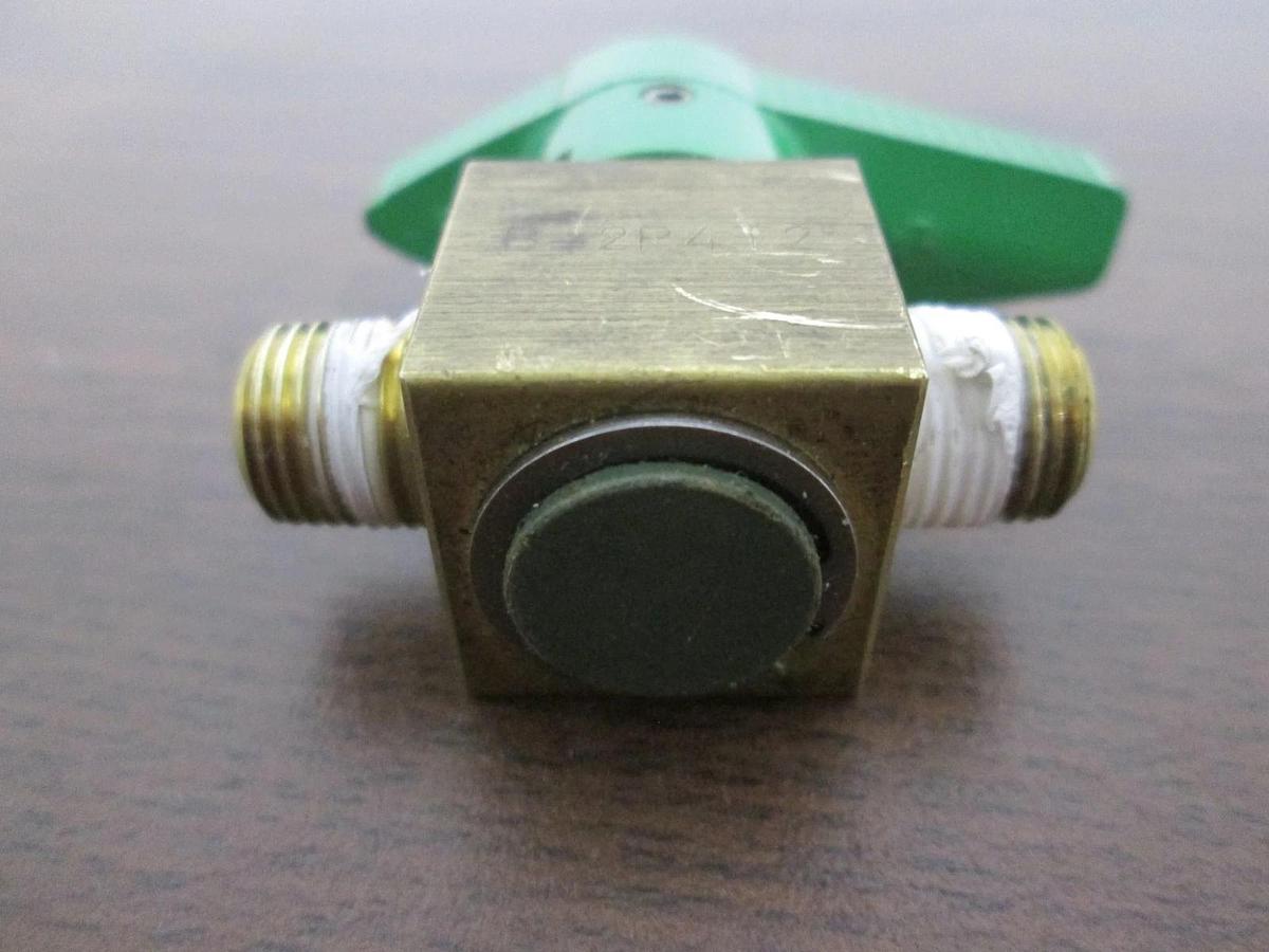 Used Swagelok, Nupro, B-2P4T2, Brass Quarter-Turn Instrument Plug Valve, Used