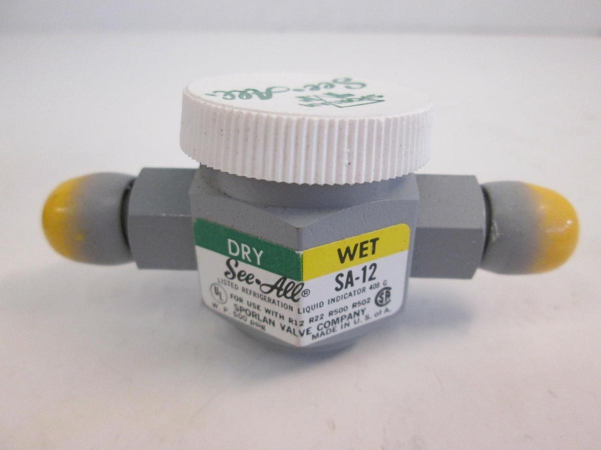 Sporlan See-All Liquid and Moisture Indicator, SA-12, New