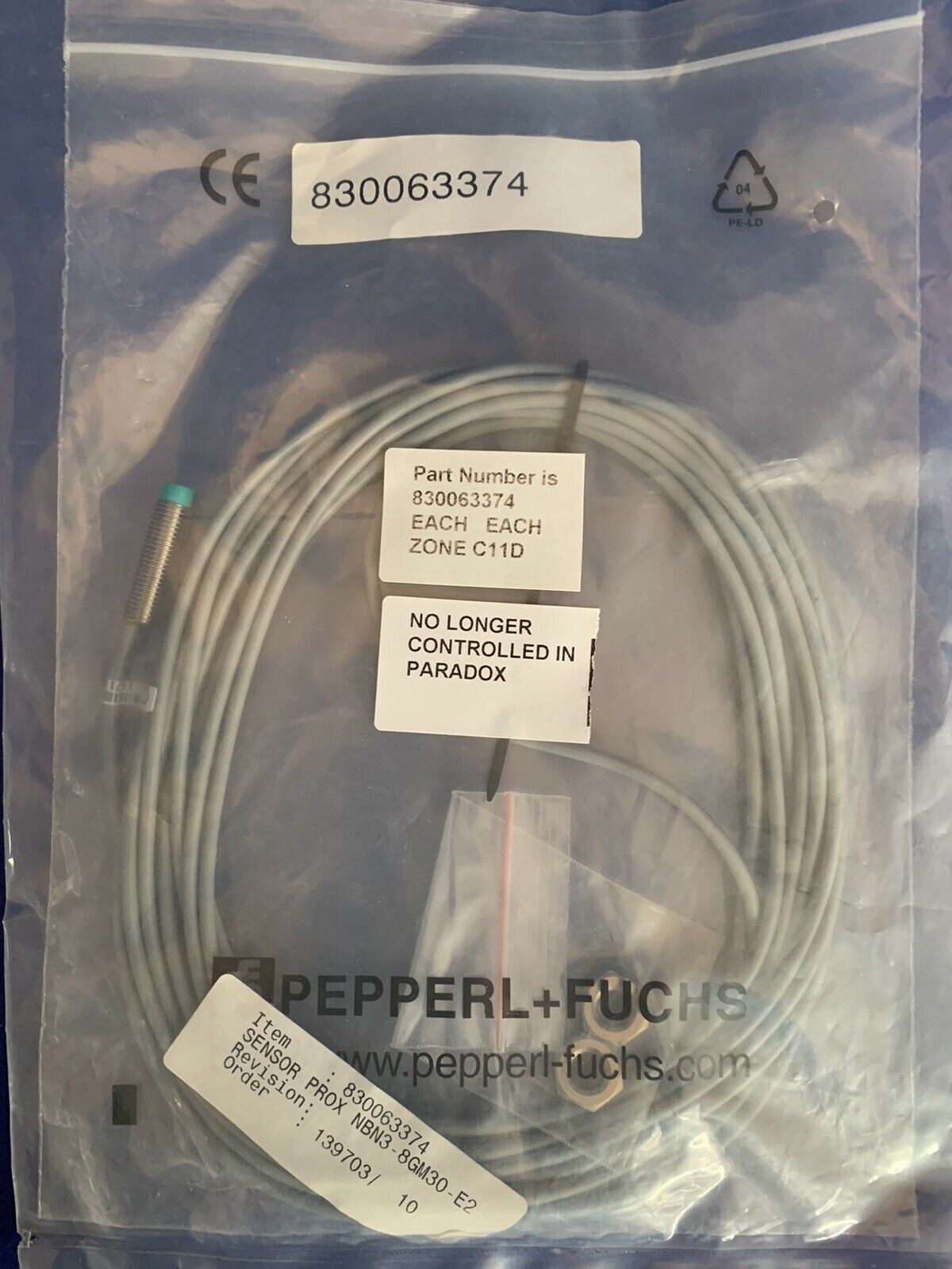 PEPPERL + FUCHS NBN3-8GM30-E2 Inductive Proximity Sensor, New