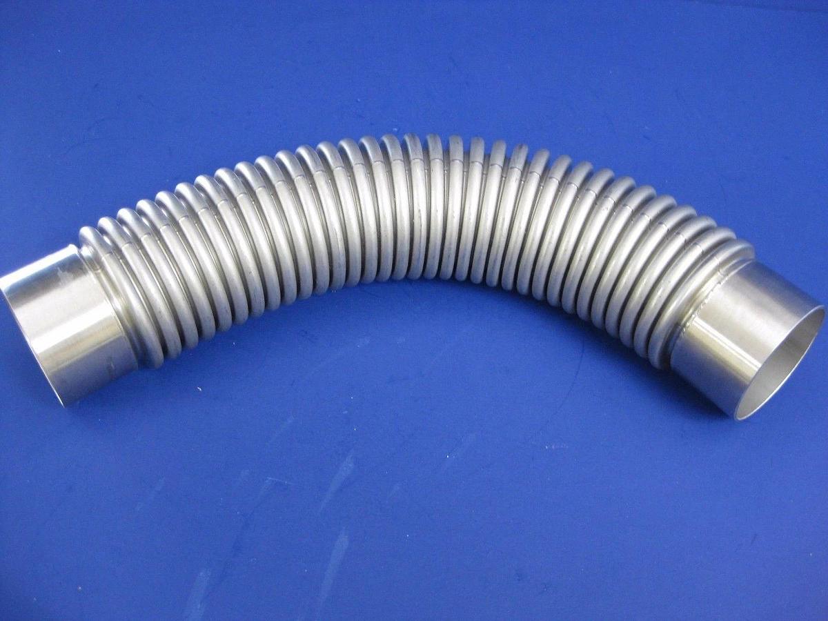 SS Bellows Torch Hose 14" Long, 2" Diameter, Tube Fitting, New