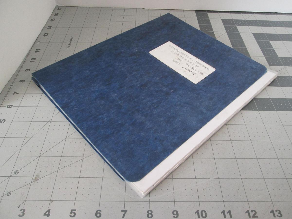 Used Ultra Fab Tech, Photoresist Strip Hood Manual, 13354, Used,