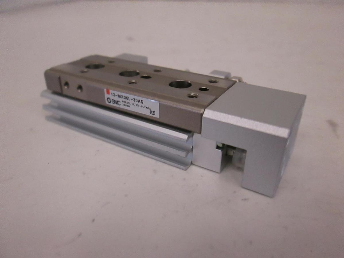 Used SMC, 13-MXQ6L-30AS, Air Cylinder Linear Slide Actuator Table, Used