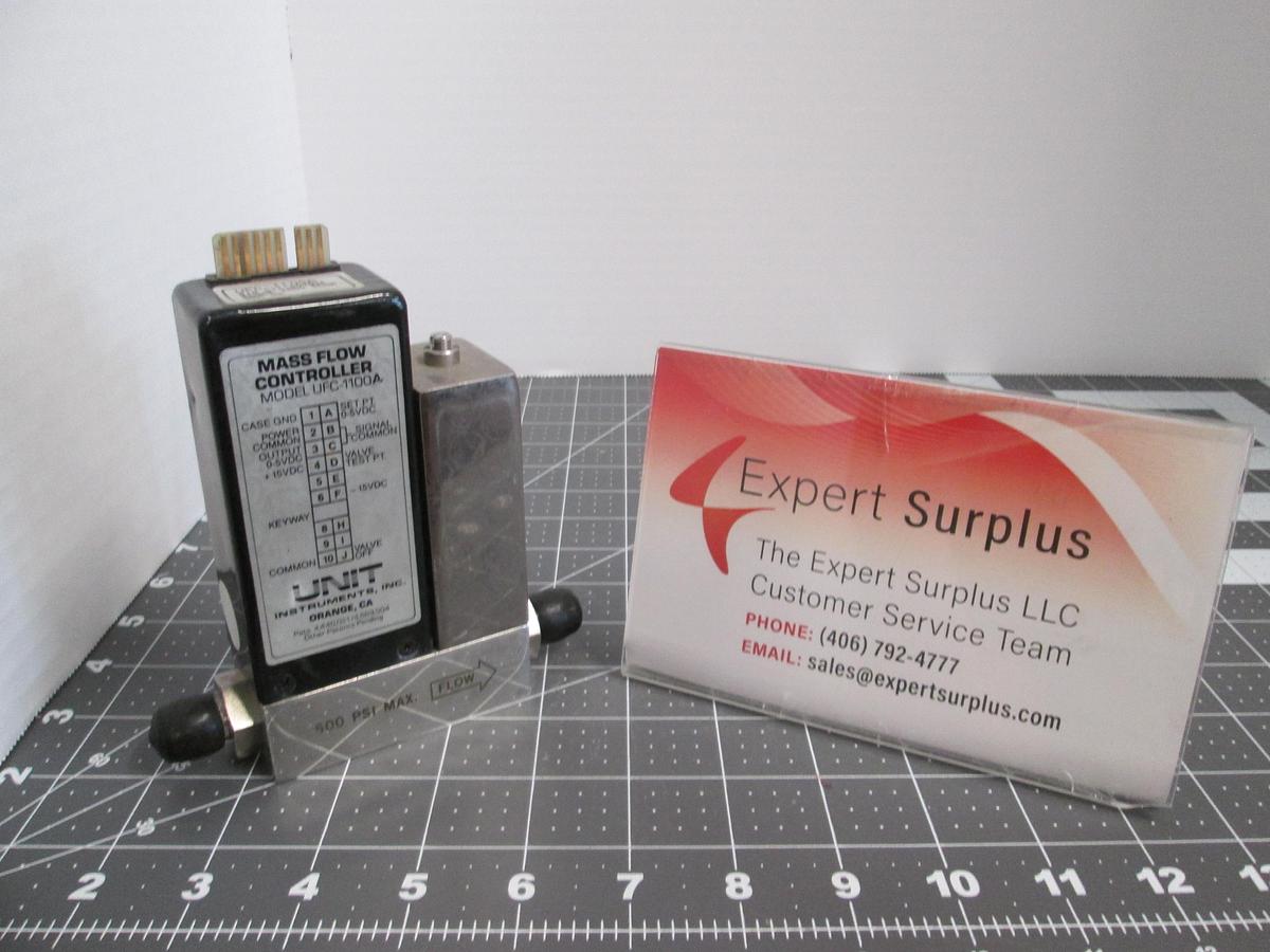 Used UNIT Instruments, UFC-1100A, Mass Flow Controller 1500 SCCM He Helium MFC 