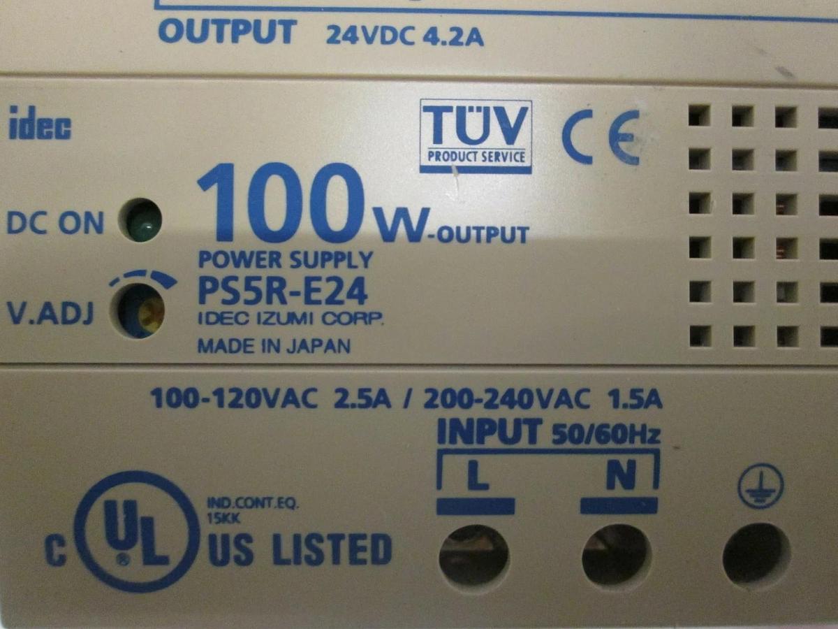 Used Idec, PS5R-E24, 100 Watt Output Power Supply w/ 20 Terminal Blocks, Used