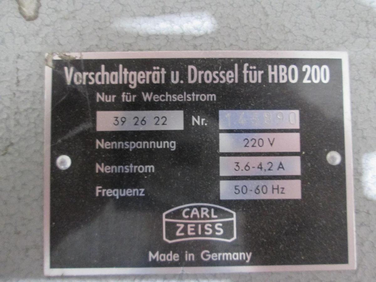 Used Carl Zeiss, Verschaltgerat u. Drossel fur HBO 200, Used