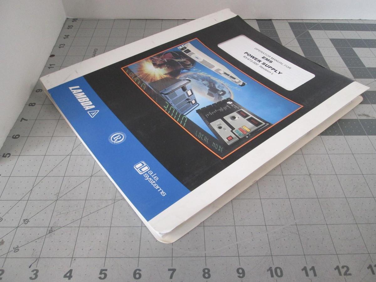 Used EMS, Power Supply, 83-473-000, Operator Manual, Used