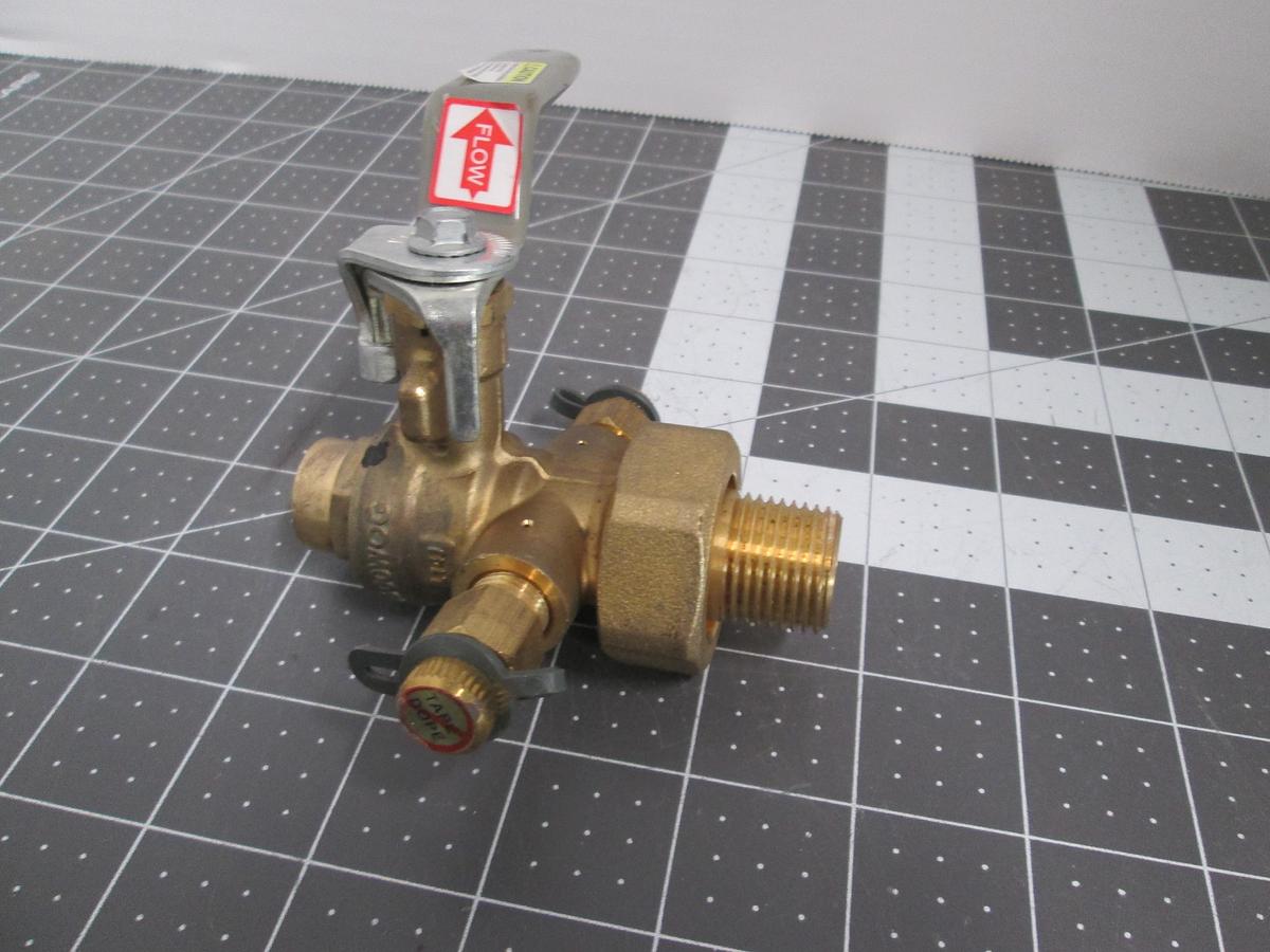Used Griswold Controls 1/2" L14J 600 WOG Hydronic Coil Piping Isolation Valve P/T Port