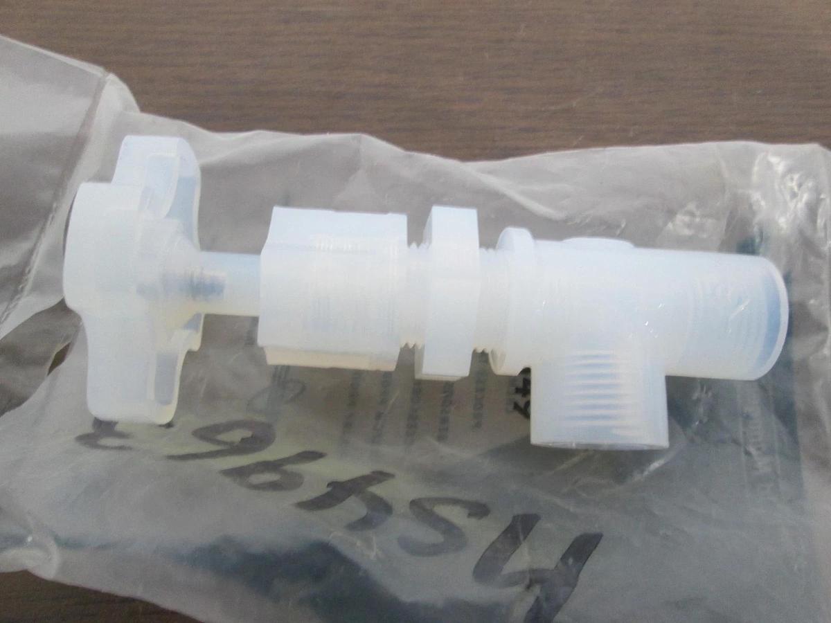 Fluoroware, 204-17, 282849, VALVE, NEEDLE, PFA 1/4 FNPTX 1/4 FNPT, New