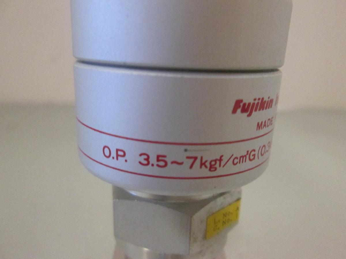 Used Fujikin Mega-Mini, 3.5-7kgf, Pneumatic Valve, 1/2" MVCR, Used