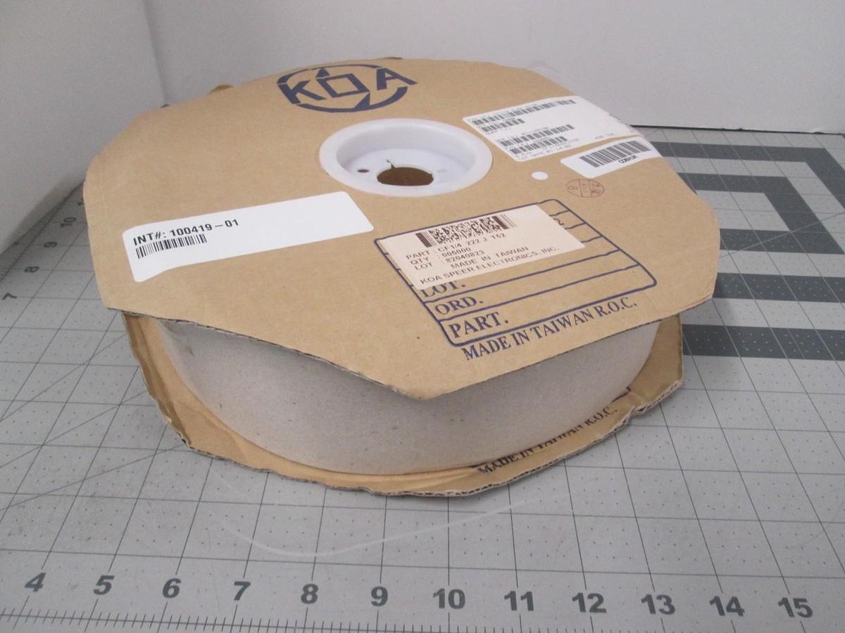 KOA, CF1/4 222 J T52, Resistor, Carbon Film, New, Reel of 5000