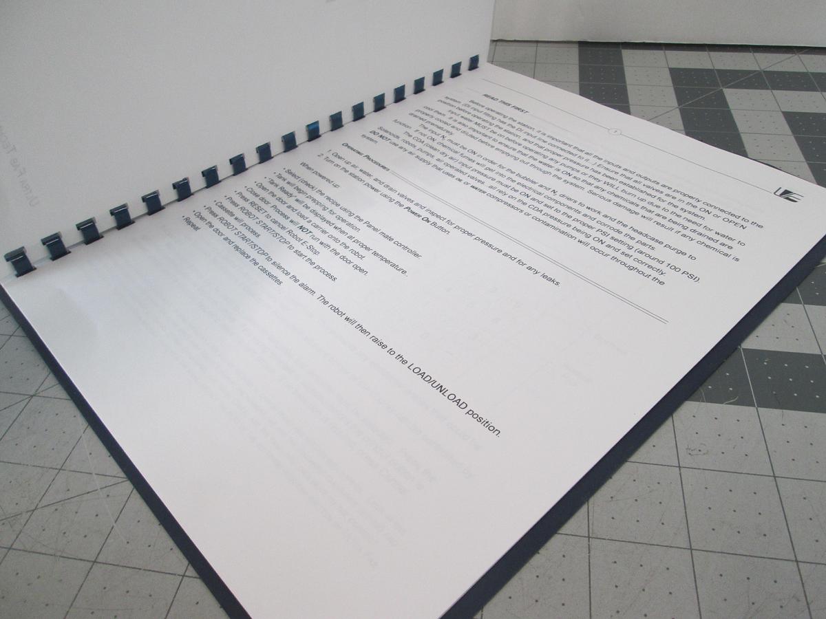 Used Ultra Fab Tech, FAS 032, Sensor Oxide Etch Wet Process Station, Operations Manual, 13490, Used