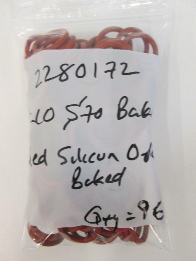 Used Pacific Rubber, 2280172, Silicone Baked Red 210S70, O-Ring Lot of 96