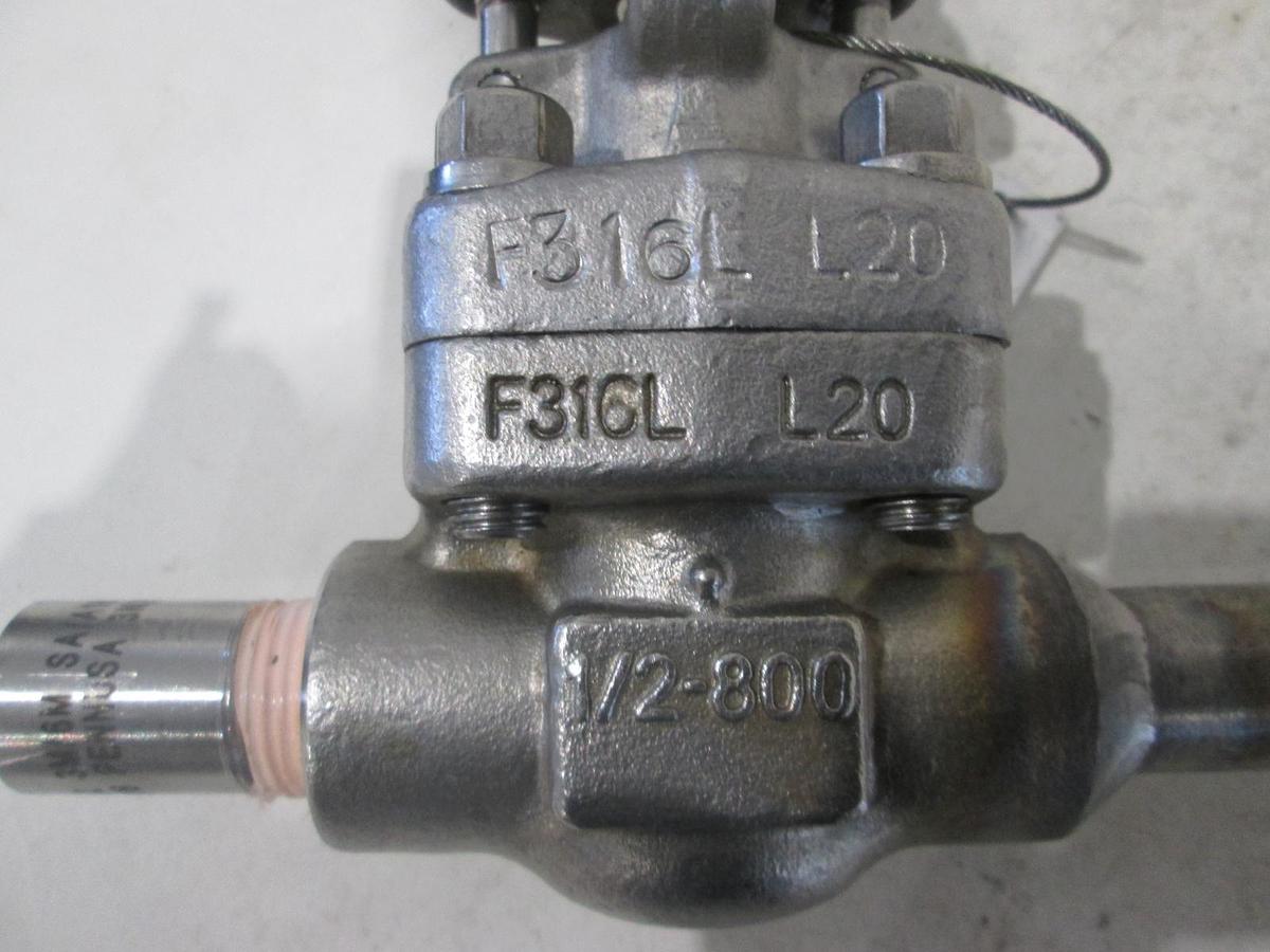 Used Williams, Double Gate Valve, 1600 PSI, FS80T62N-F316L, 1/2", New