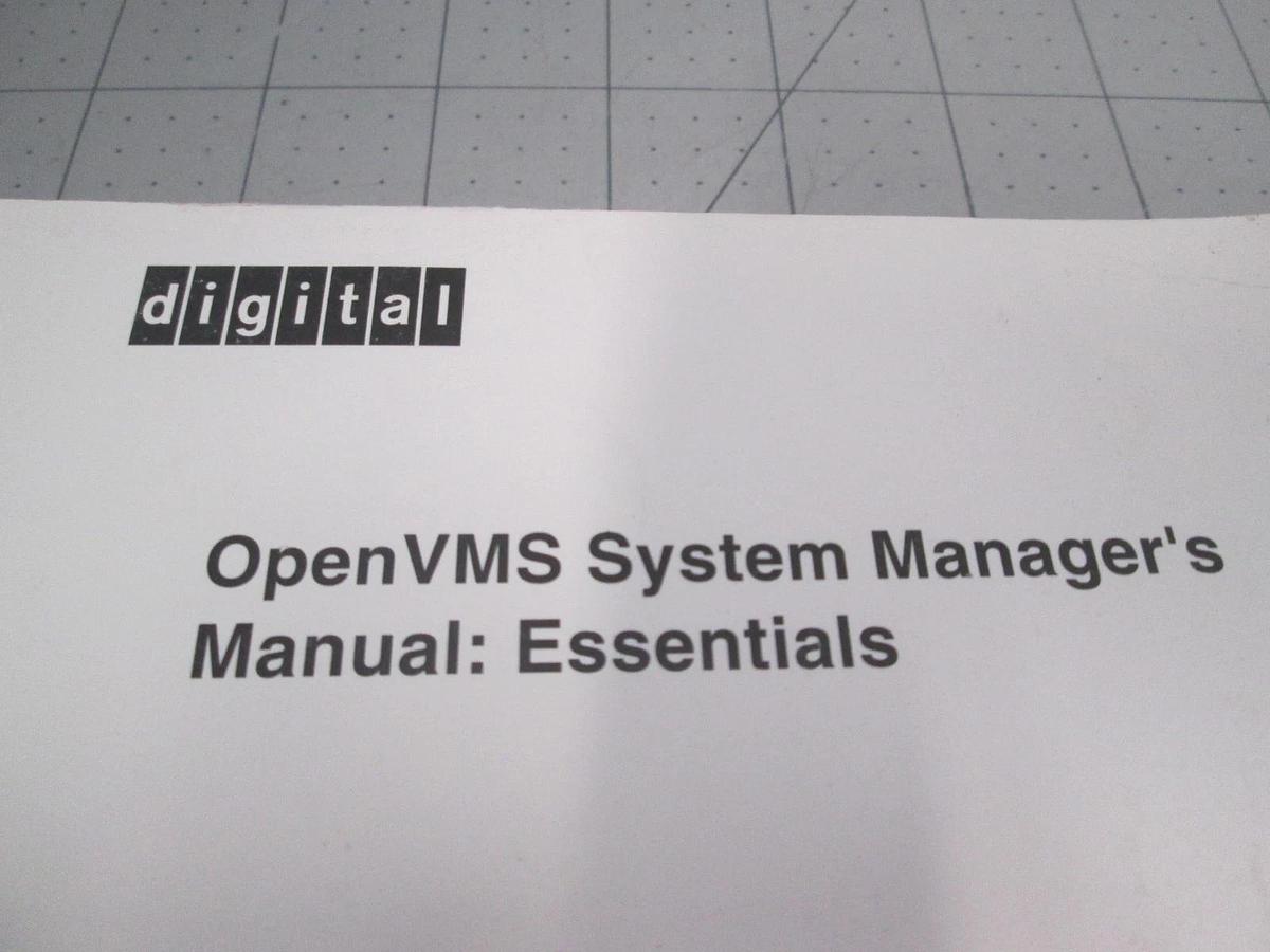 Used Digital, OpenVMS System Managers Manual: Essentials, Used