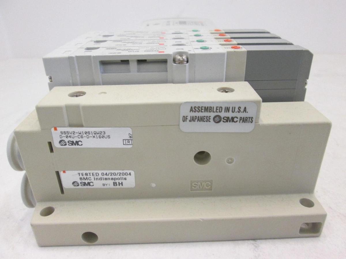 Used SMC, EX250, DeviceNet Interface Module Assy w/ 4 Valves, SV2200-5FUD, Used