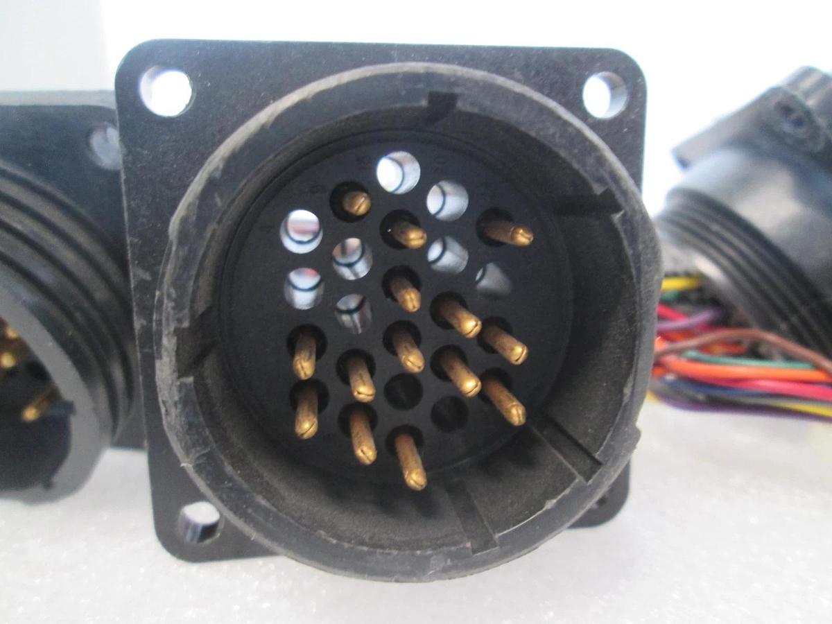 Used AMP, 206438-1, Circular Connector w/ Connector Attachment, Used, Lot of 3