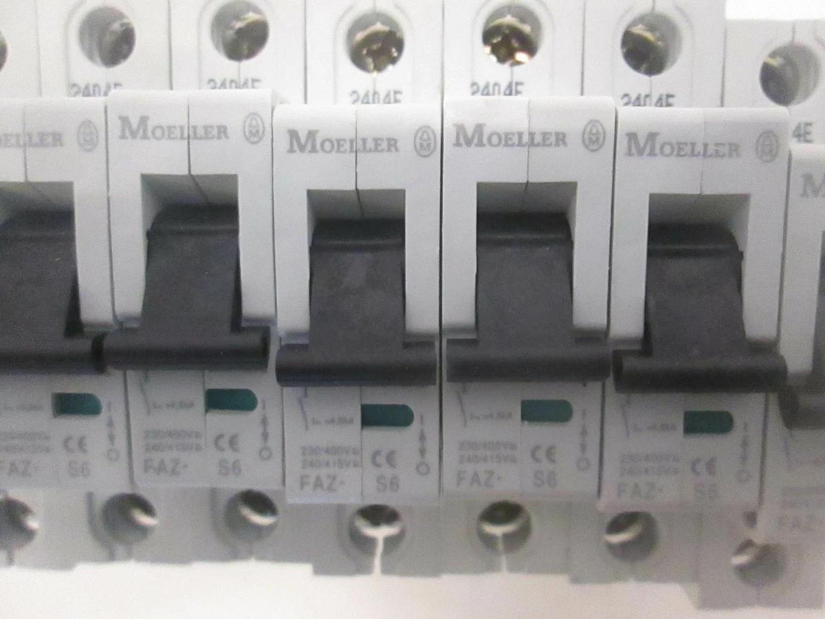 Used Moeller, FAZ-S6, Circuit Breakers, Used, Lot of 11
