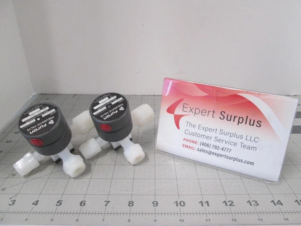 Used Furon, NO-60PSI, 1101708, 100 PSI, 3-Way Valve, Used, Lot of 2