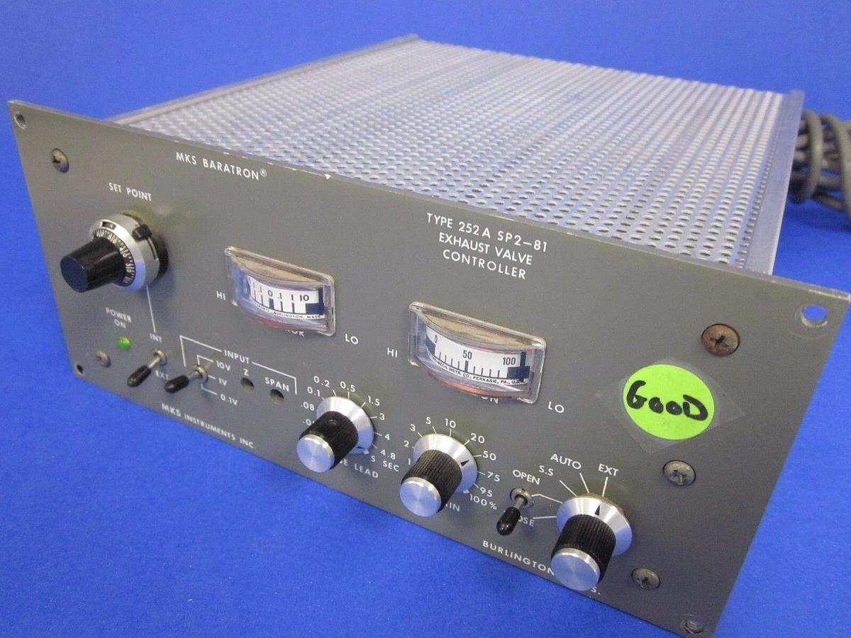 Used MKS Baratron 252 A SP2-81 Exhaust Valve Controller 252A-1-VPOSP2-81
