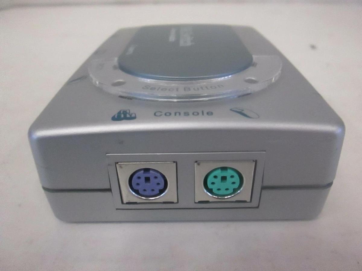 Used 2 Port PS2 Allmice KVM Switch with Audio, CS-A102A, Used