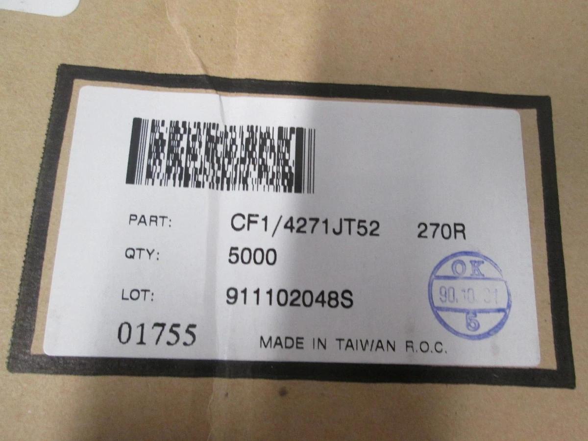 KOA, CF1/4271JT52, Resistor, Carbon Film, 1K Ohm 5%, New, Reel of 5000