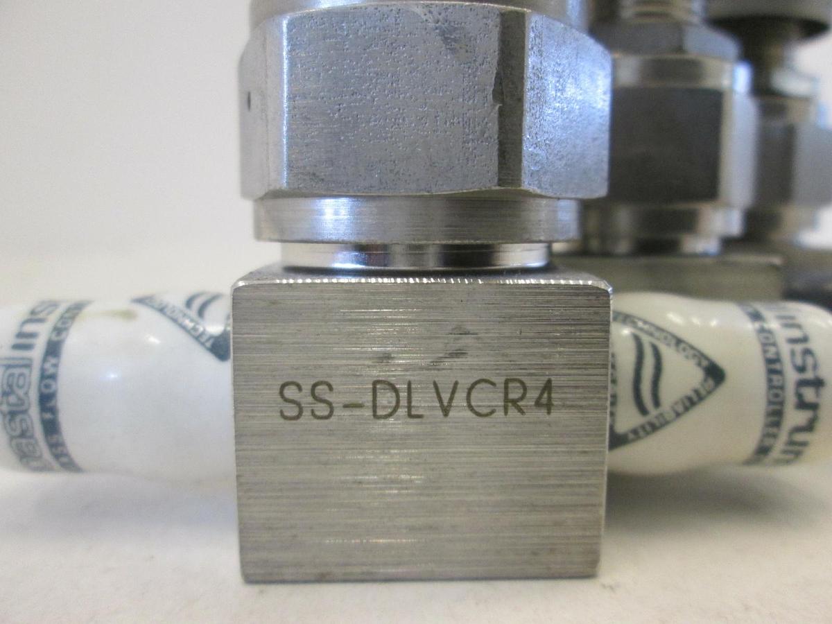 Used Nupro, SS-DLVCR4, Diaphragm Sealed Valve, 1/4 MVCR, Used, Lot of 3