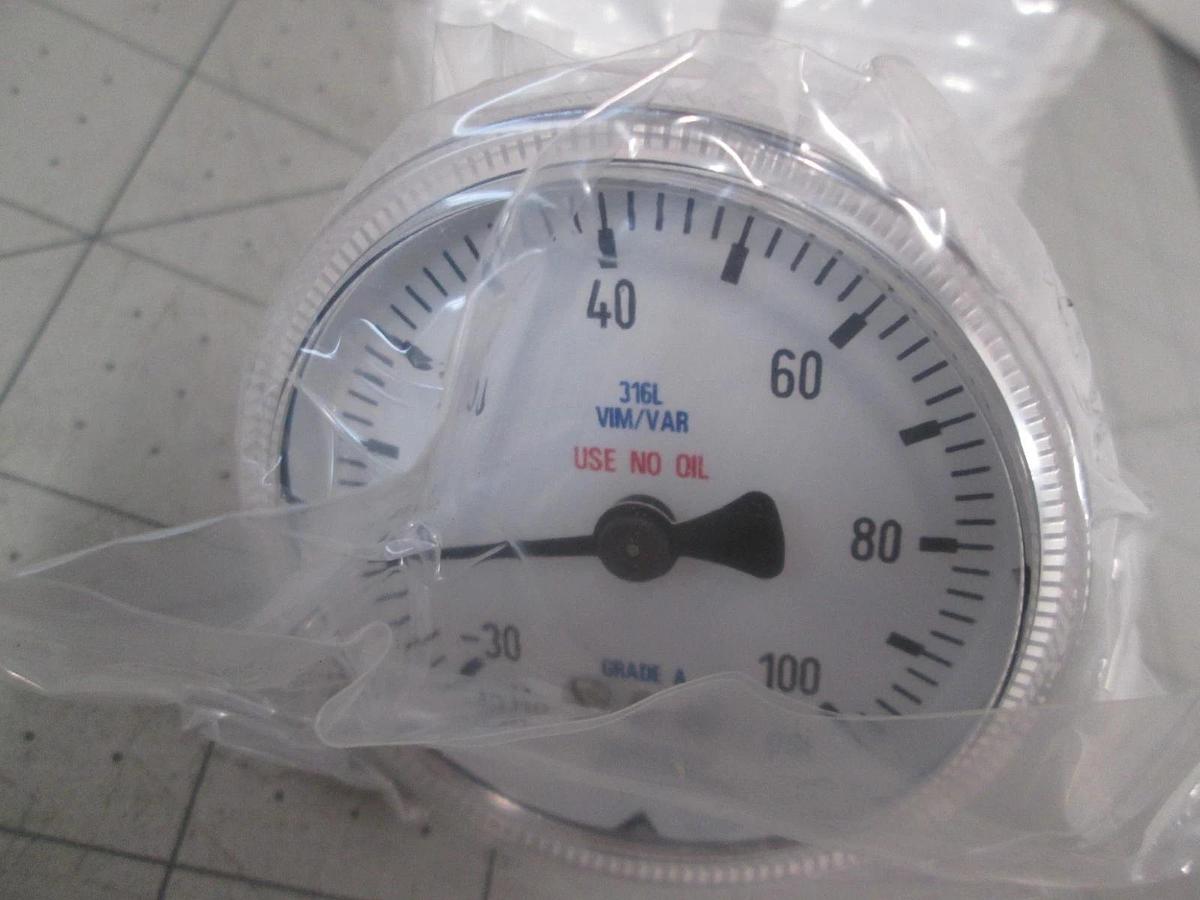 Wika, 230.25, 2", -30-0-100 PSI, Back Mount, New