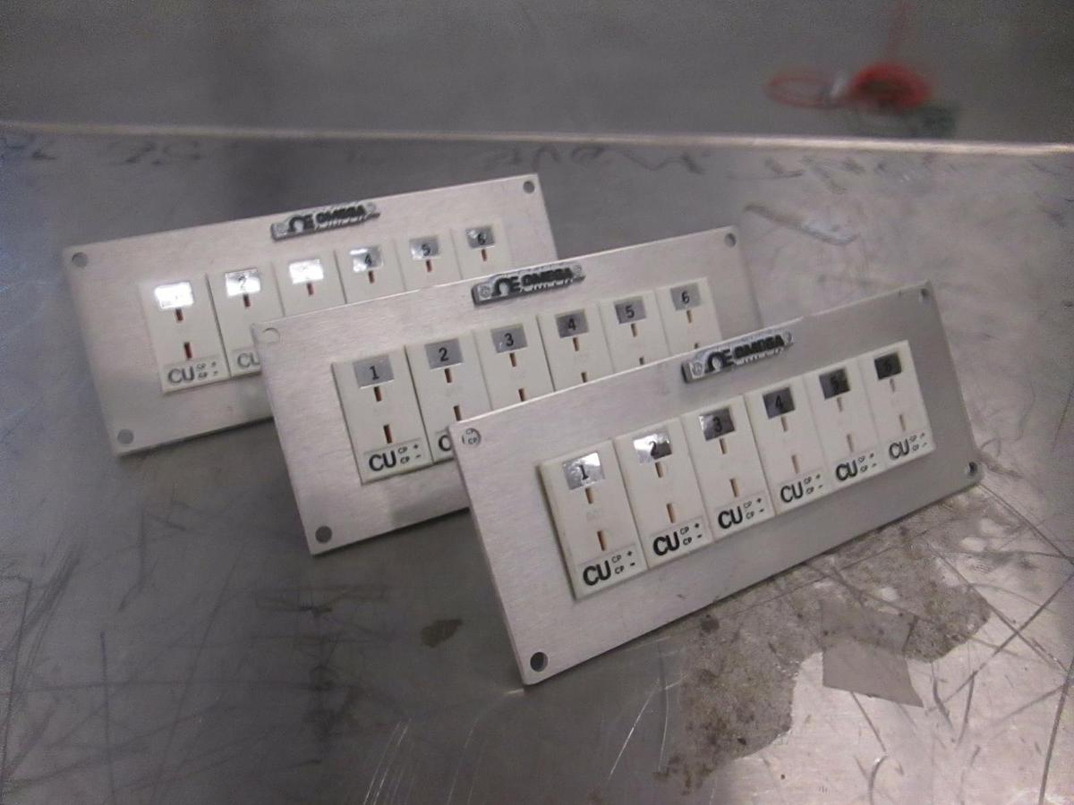 Used Omega Junction Box Face Plate 6 zone interface, B type, furnace, Used, Lot of 3