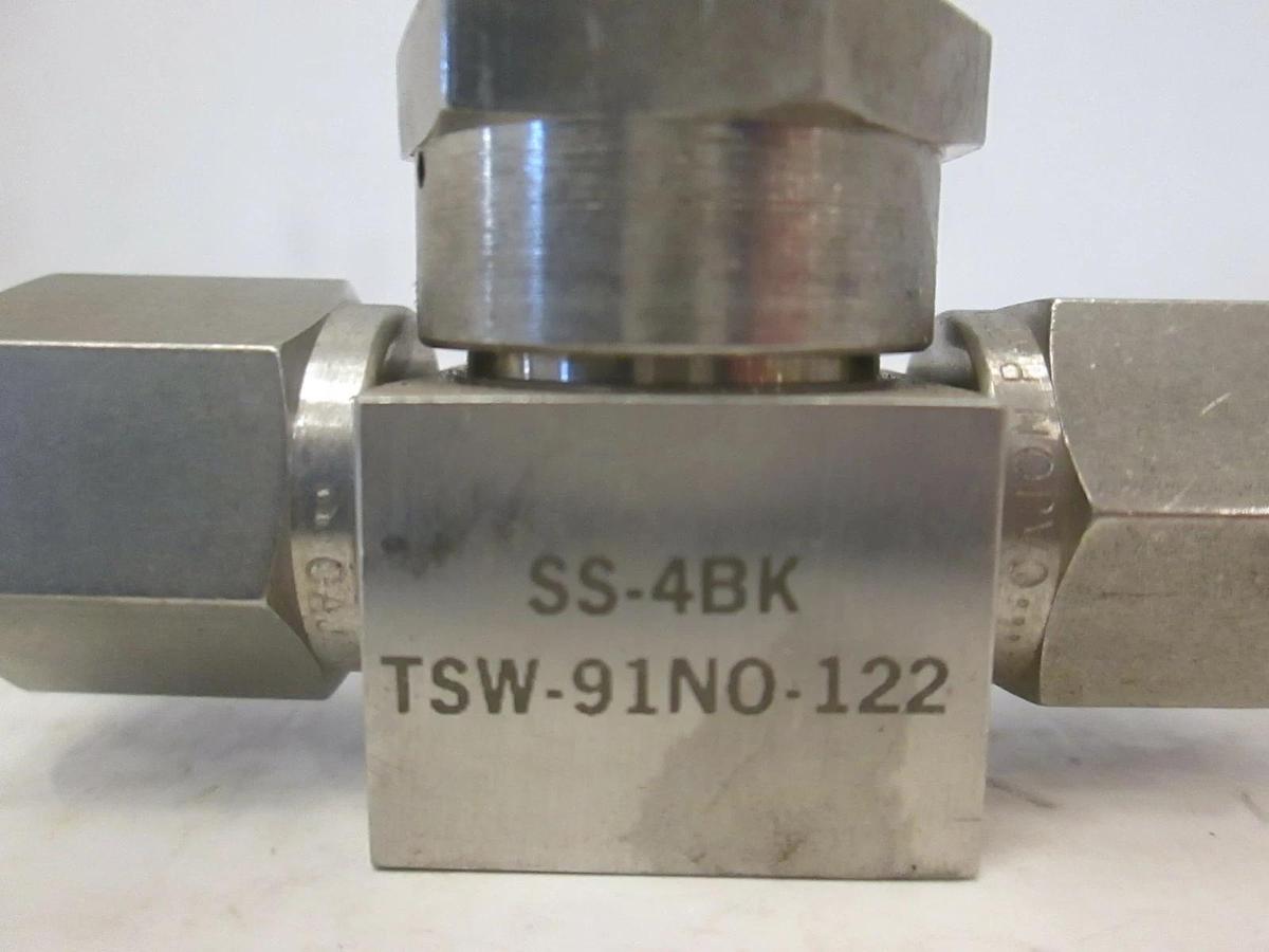Used Swagelok Nupro SS-4BK-TSW-91NO 122 Bellows Sealed Valve w/ NO Actuator, Used