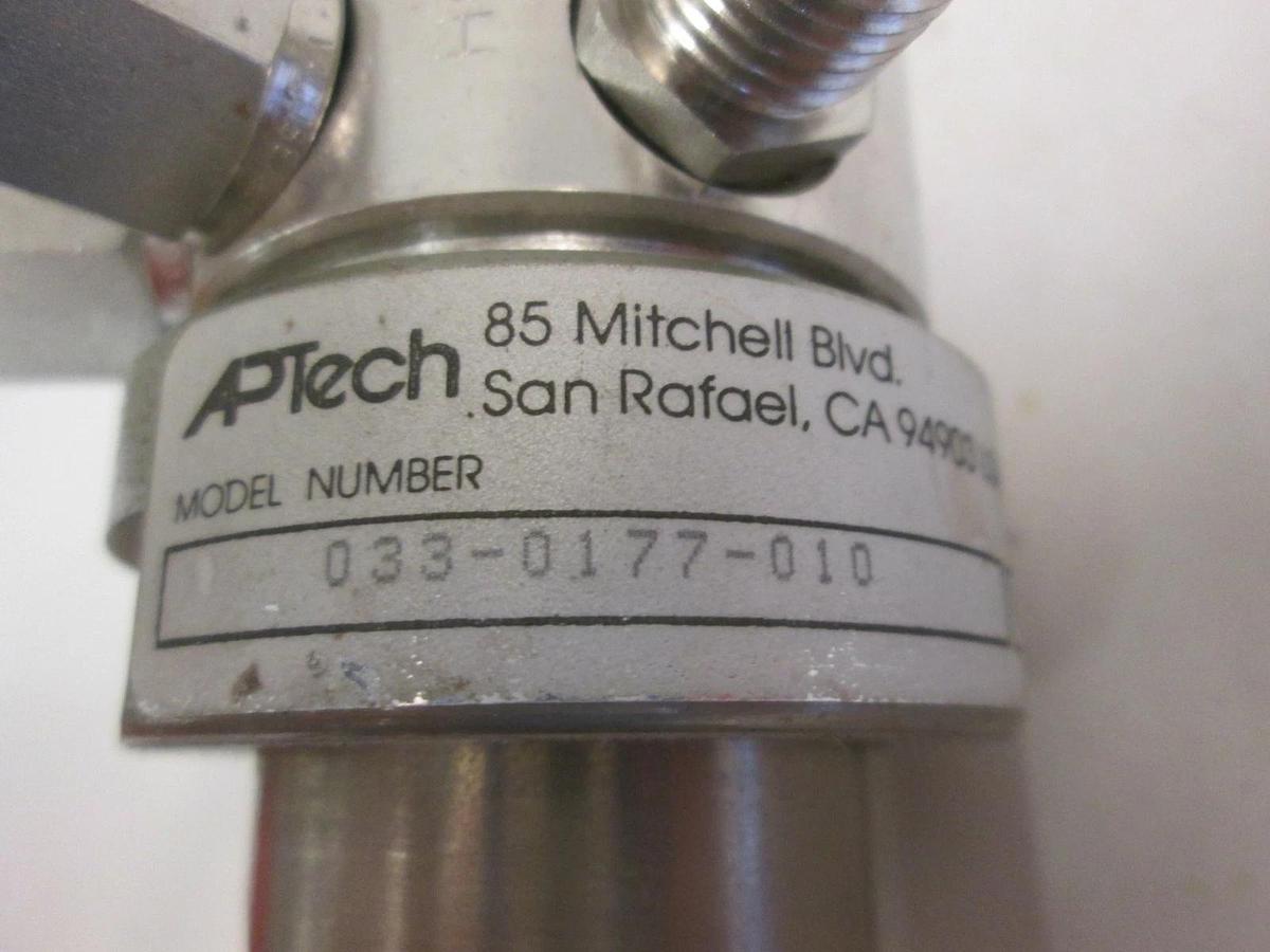 Used APTech Semi Gas Pressure Regulator 033-0177-010, 4 Port, 1/4" VCR- Used