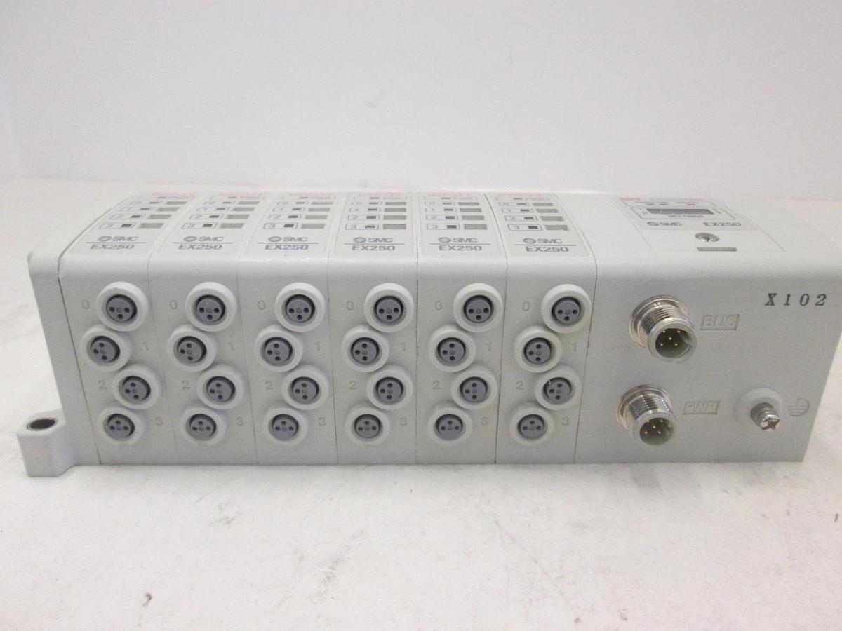 Used SMC, EX250, DeviceNet Interface Module Assy w/6 Input Blocks, Used
