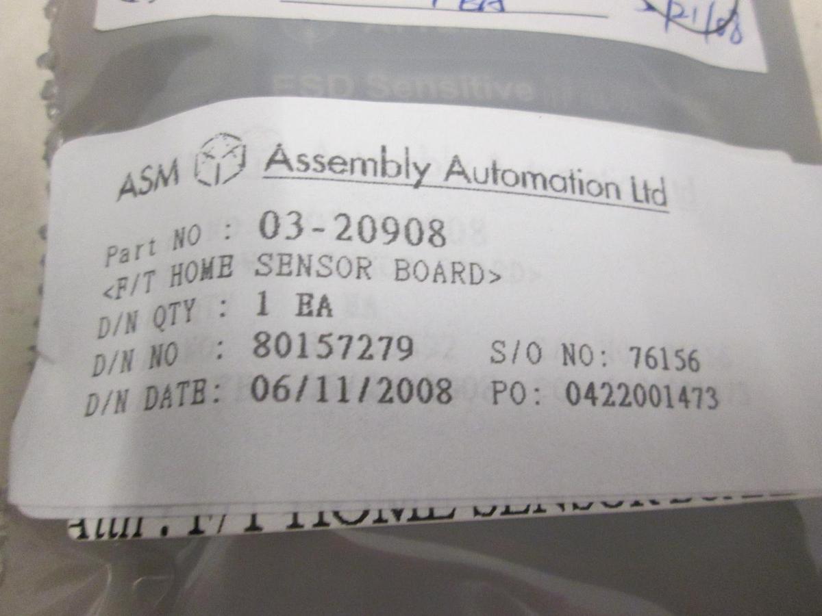 Used ASM, F/T Home Sensor Board, 03-20908, New