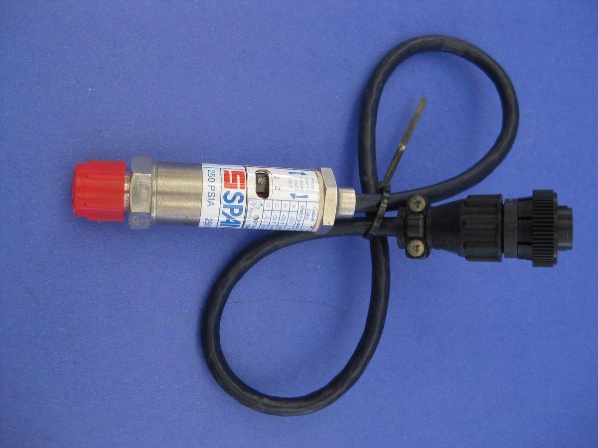 Used SPAN Pressure Transducer, SPT-200, 23-0553, 1/4" Male VCR, 250 psi, Used