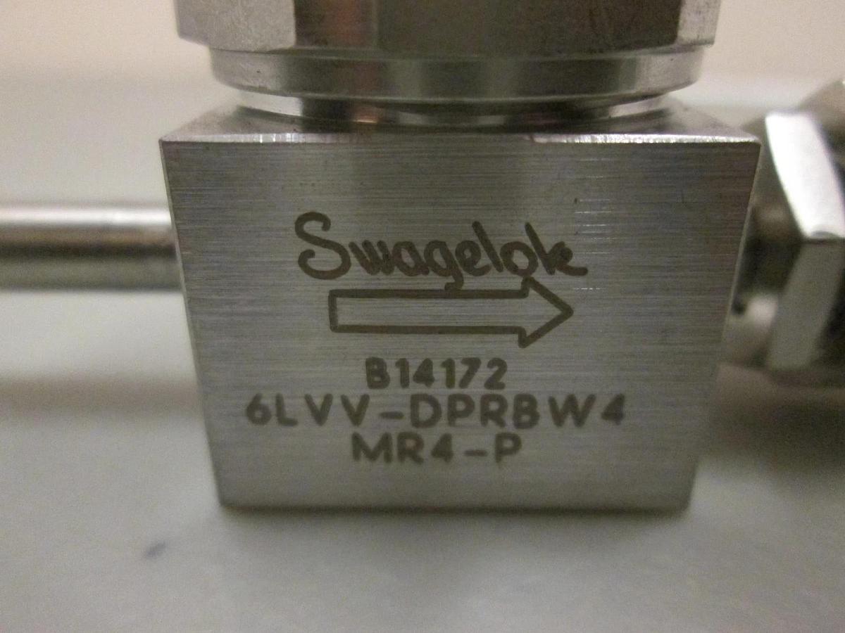 Used Swagelok 6LVV-DPRBW4MR4-P Manual Valve, 1/4" Butt Weld x 1/4" MCR, Used
