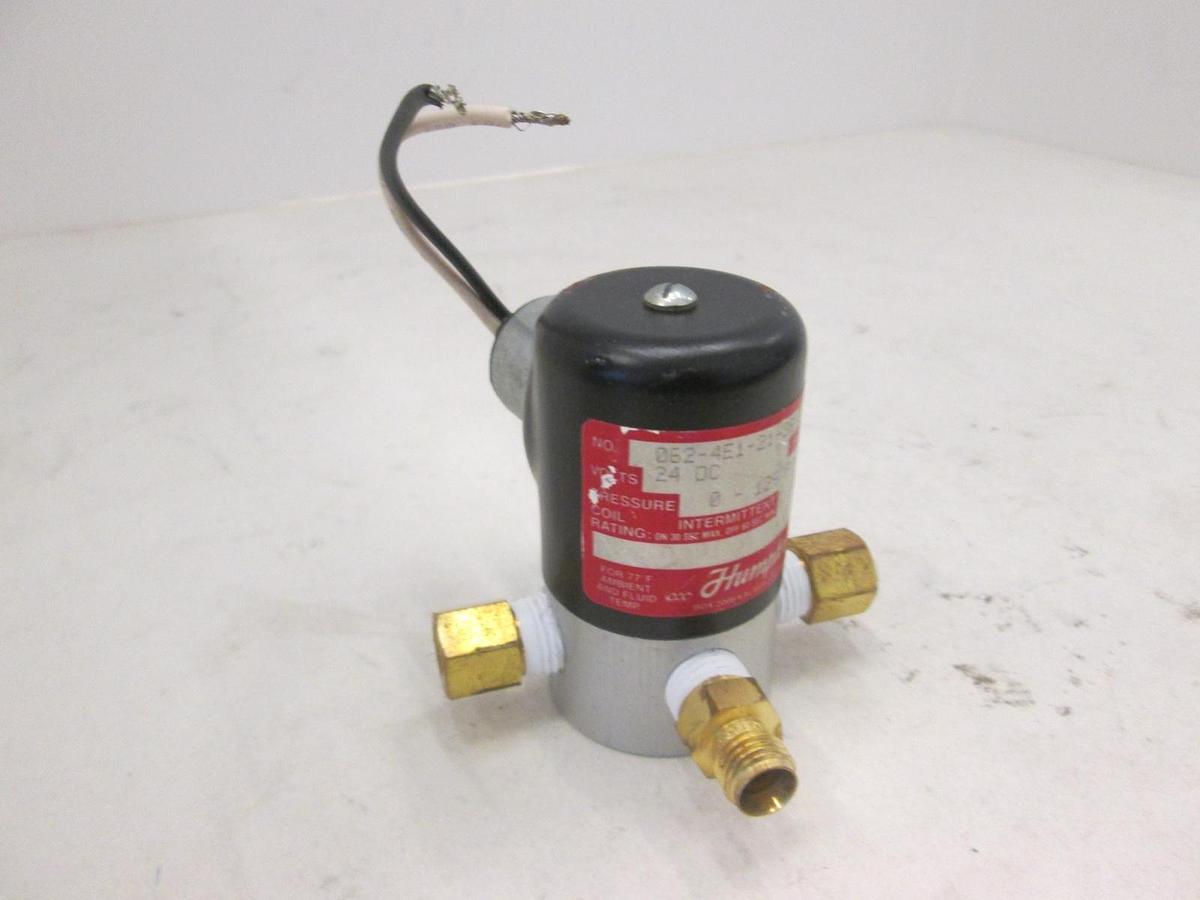 Used Humphrey, 3 Way Air Valve, 062-4E1-21-36-61, 24DC, 0-125PSI, Used