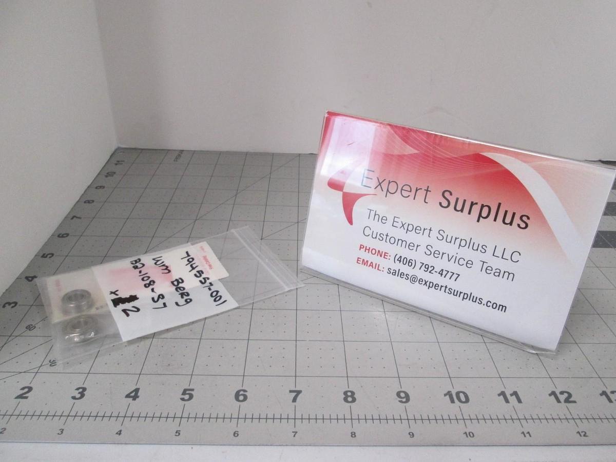 WM Berg, B2-1Q8-S7, Ball Bearing, 16mm OD 8mm ID, Single Row, New, Lot of 2