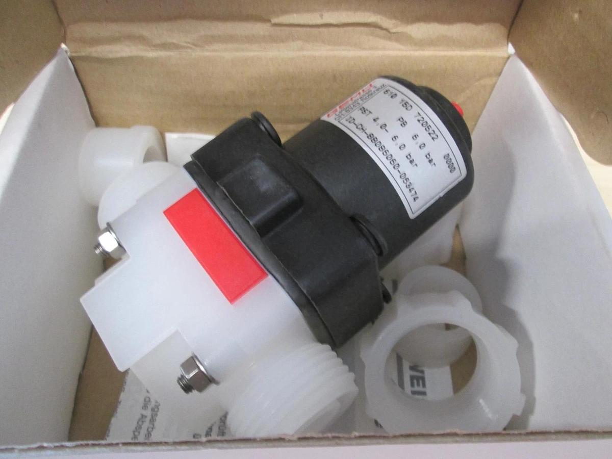 GEMU, ID-CH-88086060, Pneumatic N.O Diaphragm Valve, PST 4-6 Bar, New