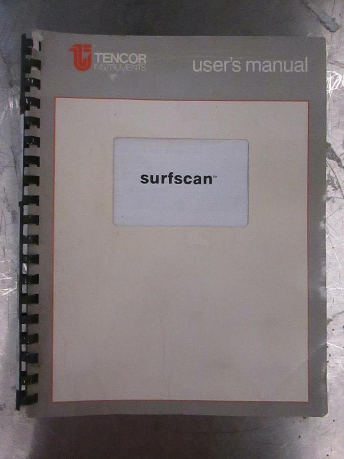 Used Tencor Instruments Surfscan User's Manual, 050865, Used