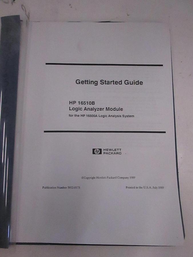 Used HP 16510B Logic Analyzer Module Getting Started Guide, Used