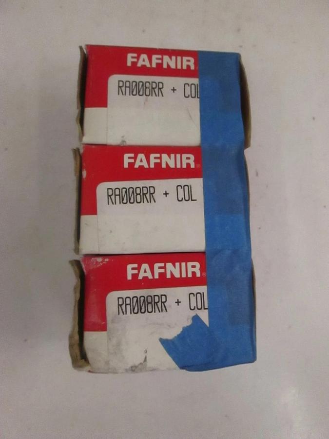 Used Timken Fafnir Ball Bearings, RA006RR+COL, New Lot of 3