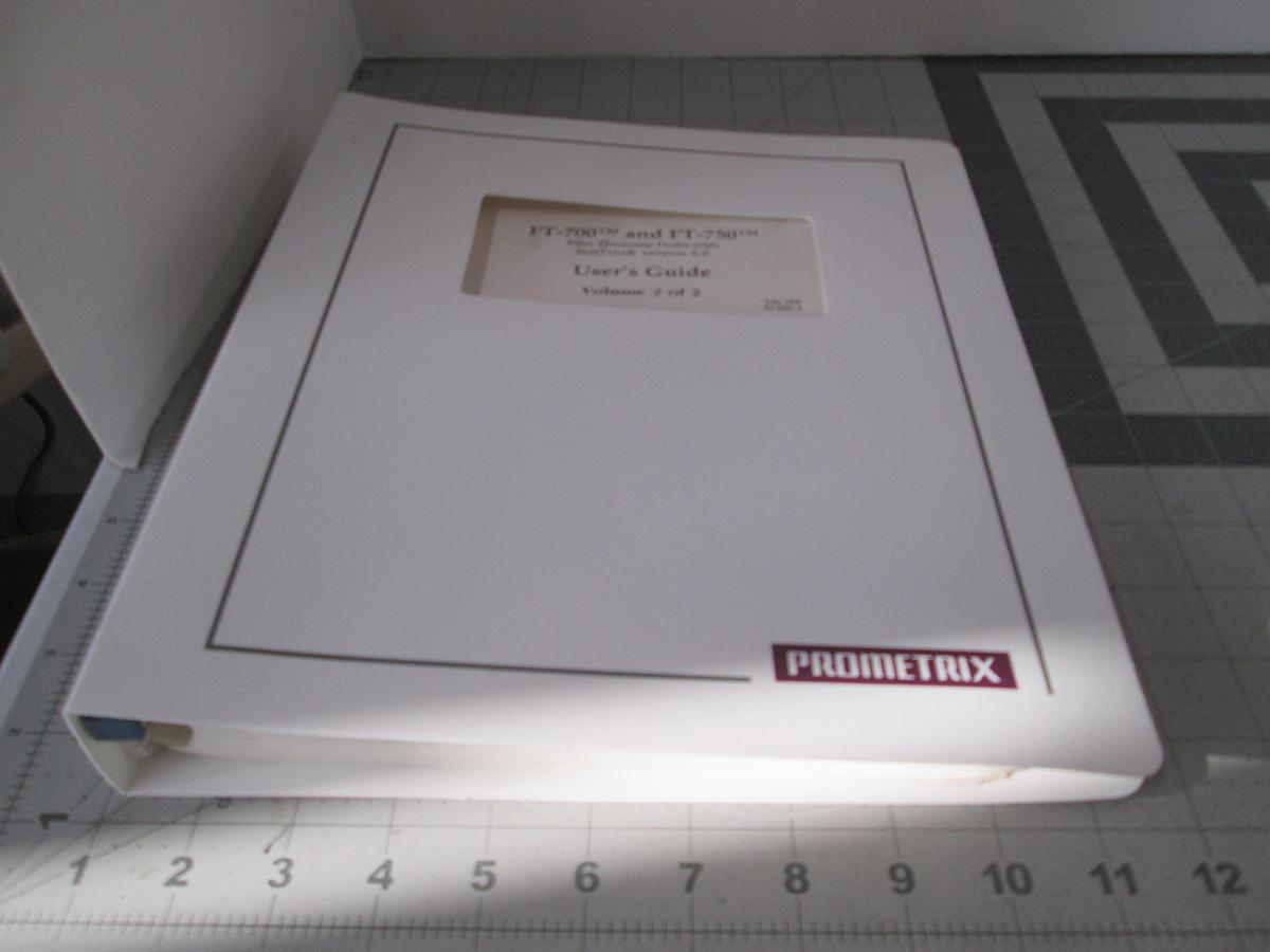 Used Tencore, FT-700 and FT-750, Film Thickness Probe User's Guide, Volume 2, Used