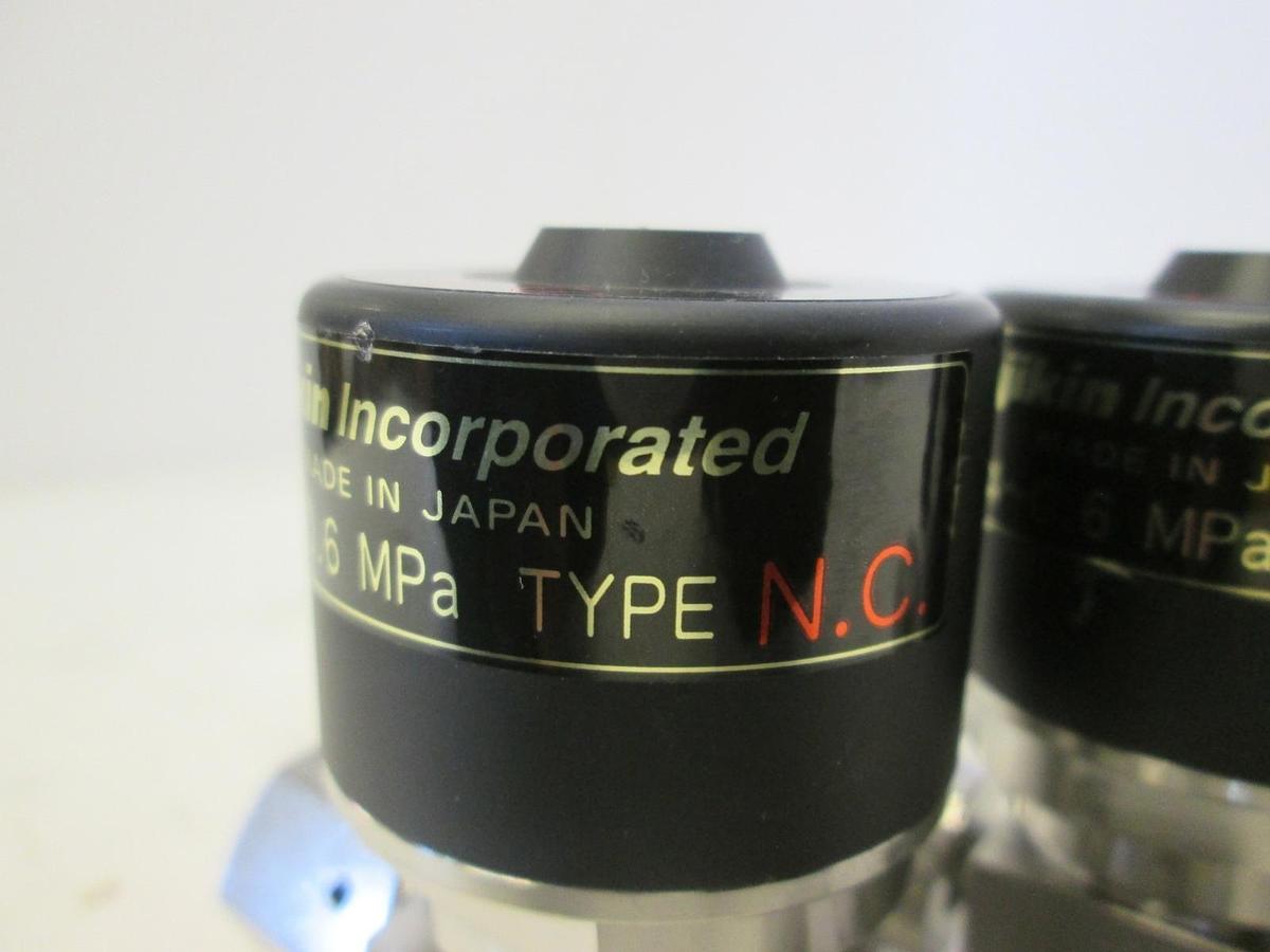 Used Fujikin, O.P. .4-.6 MPa Pneumatic Valve, N.C, 316L, Used, Lot of 3