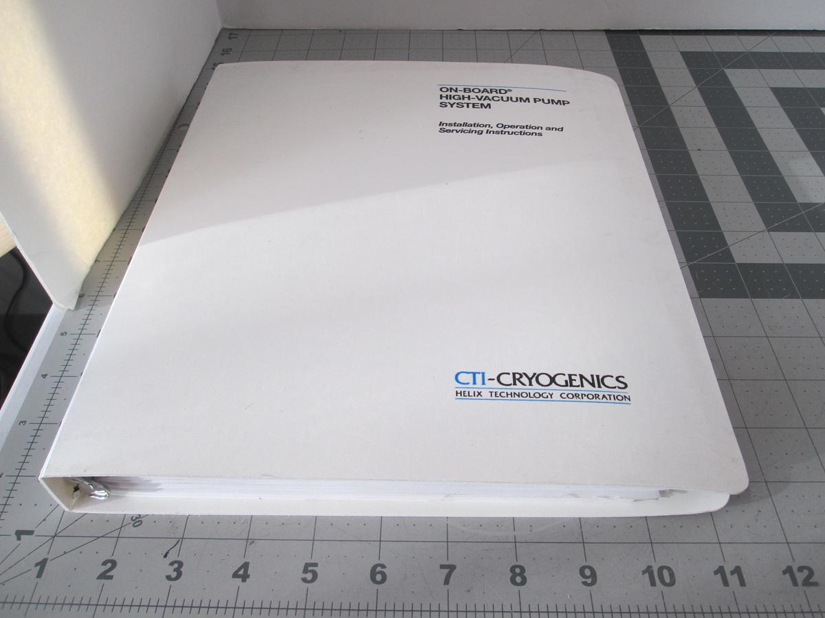 Used Cryogenics, On-Board Cryopump Installation and Maintenance Instructions, 8040491,Used