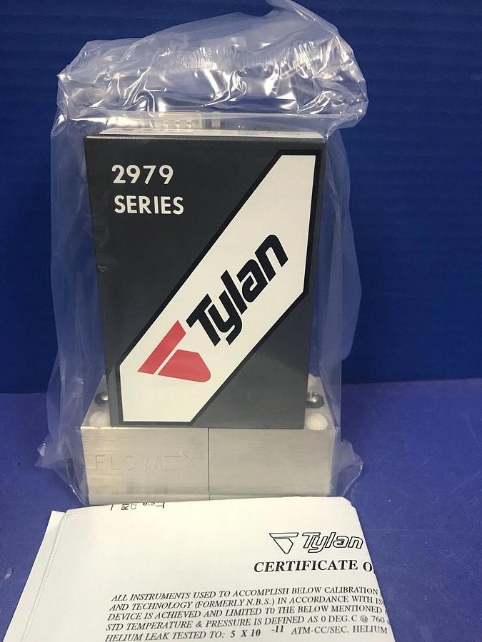 Used Tylan 2979 MFC Mass Flow Controller HBR, 100 SCCM, Block Mount, Refrb